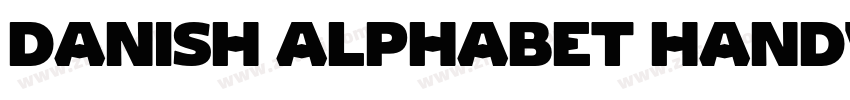 Danish Alphabet Handwriting字体转换